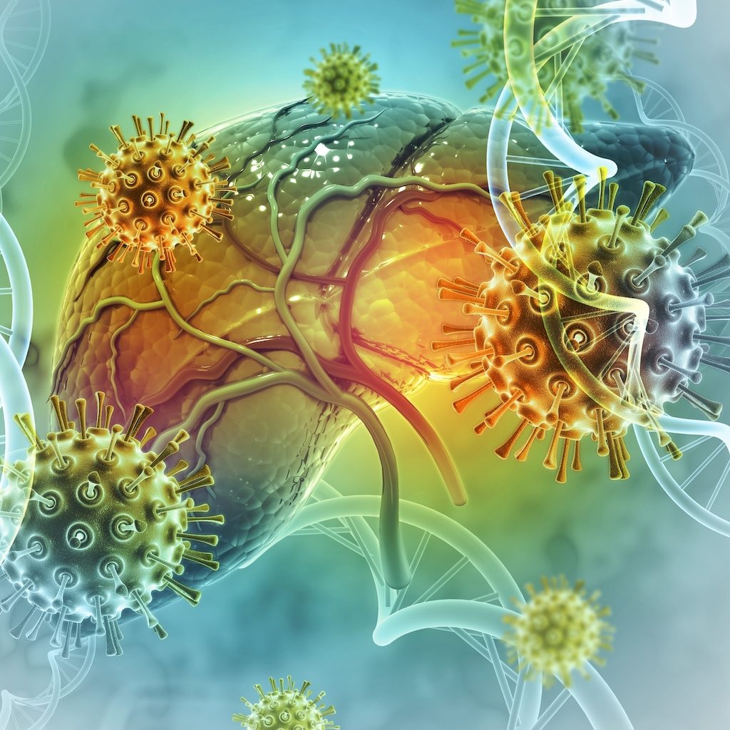 Hepatitis,C,Virus,Infection.,Liver,Disease.,3d,Illustration